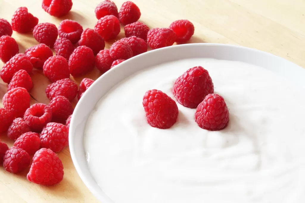yogurt with raspberries - Gut Health