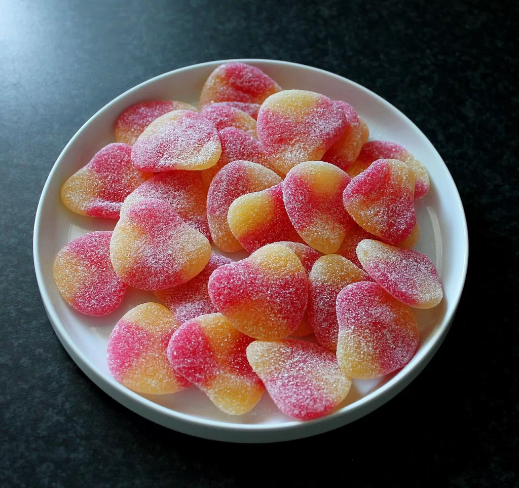 candy, hearts, red, sugar, candy bowl, sweet, candy, candy, candy, candy, candy, candy bowl, candy bowl